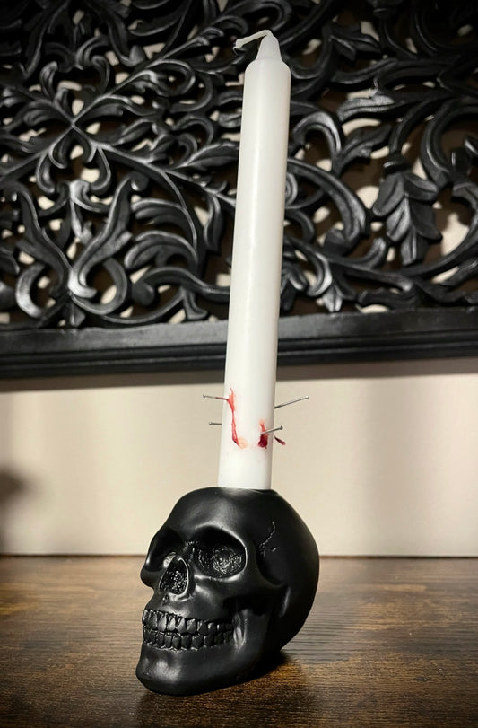 Skull Candle Holder